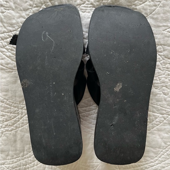 Harley-Davidson Platform Sandals. Black with Metal Accents. Size US 8/EU 39 - Picture 10 of 11